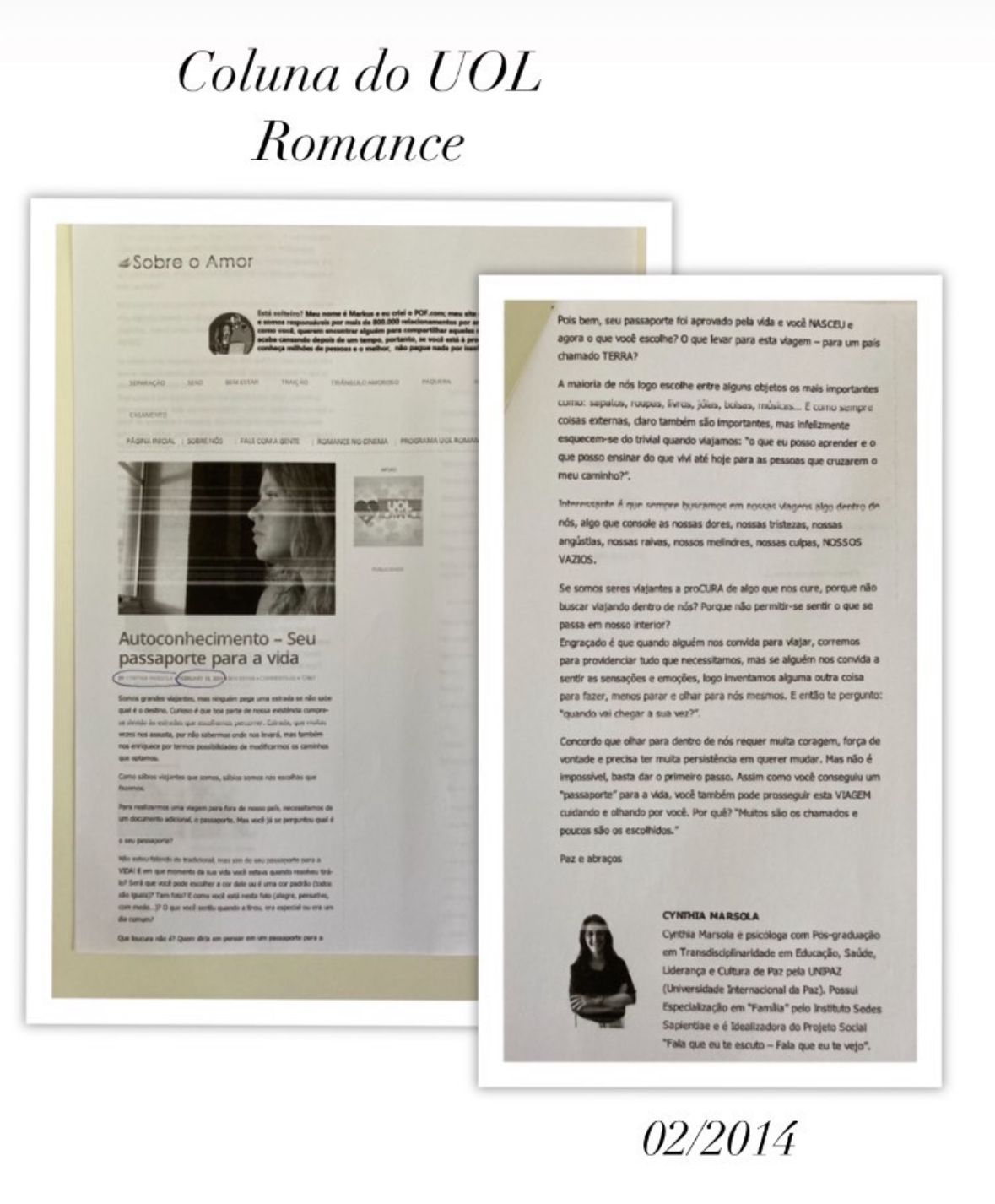 Coluna do UOL romance 02/14