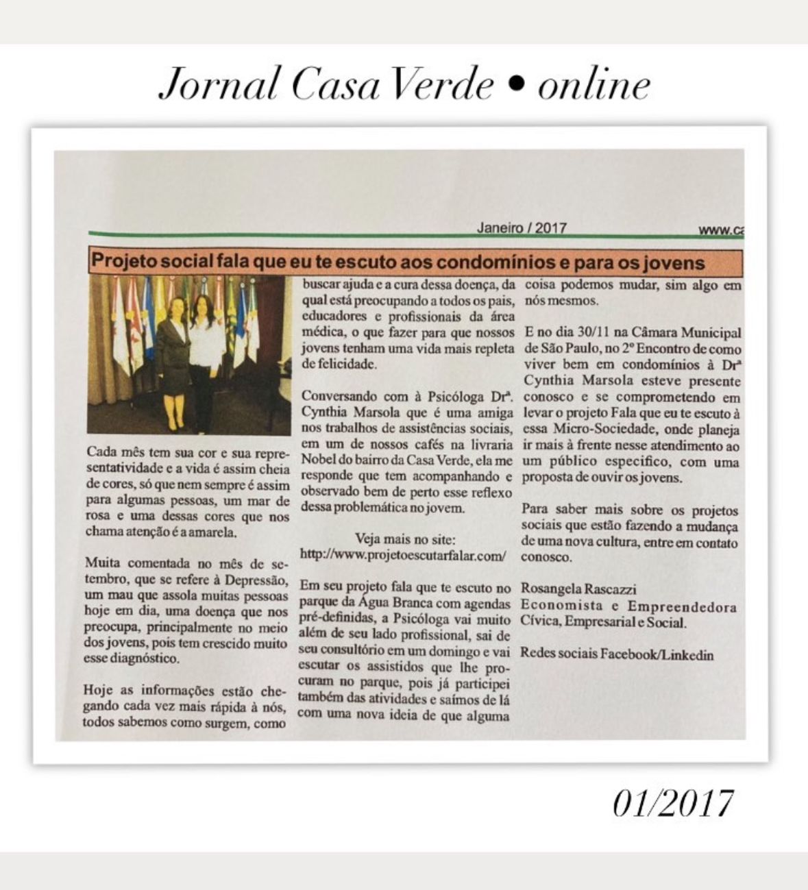 Jornal casa verde 01/17