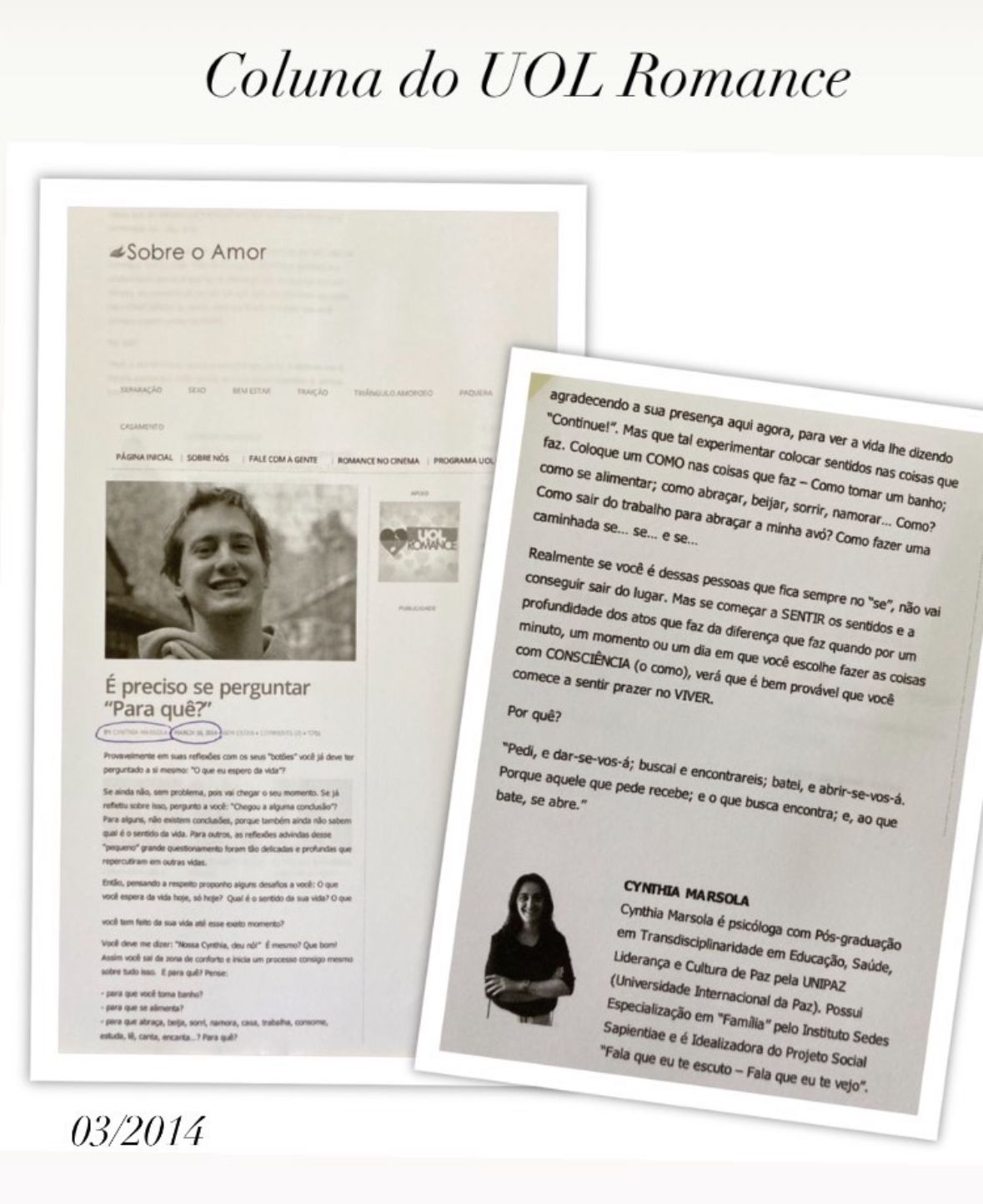 Coluna do UOL romance 03/14